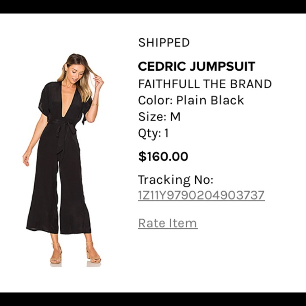 Black Cedric Jumpsuit from Revolve